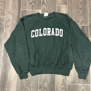 Colorado Women's Crew Neck Sweater - Forest Green